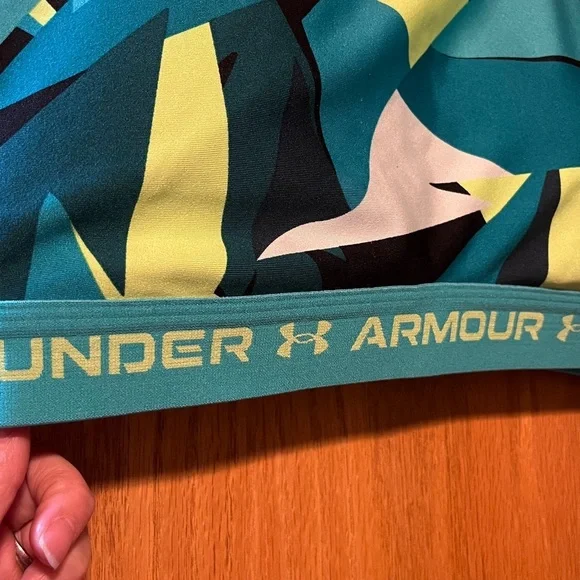 Under Armour Teal and Lime Sports Bra - Picture 5 of 8